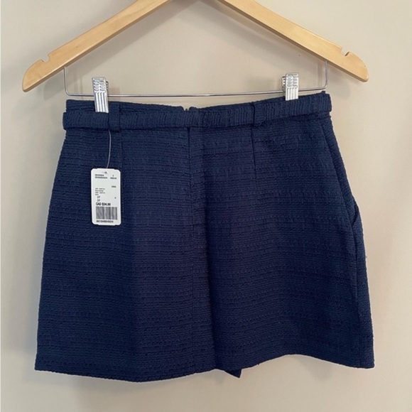 Forever 21 Tweed Skirt Navy Blue Size 27 Medium New - Picture 3 of 4